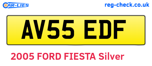 AV55EDF are the vehicle registration plates.