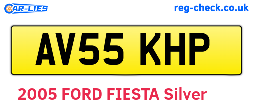 AV55KHP are the vehicle registration plates.