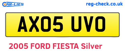 AX05UVO are the vehicle registration plates.