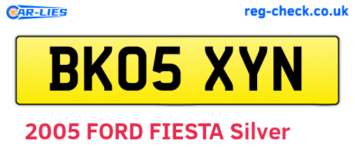 BK05XYN are the vehicle registration plates.