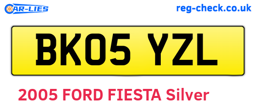 BK05YZL are the vehicle registration plates.