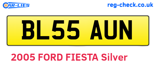 BL55AUN are the vehicle registration plates.