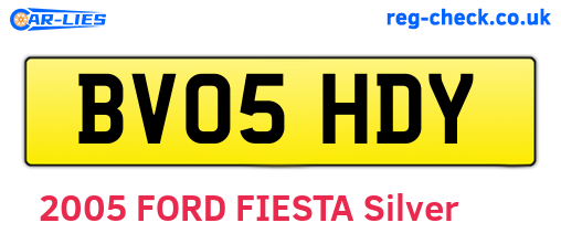 BV05HDY are the vehicle registration plates.