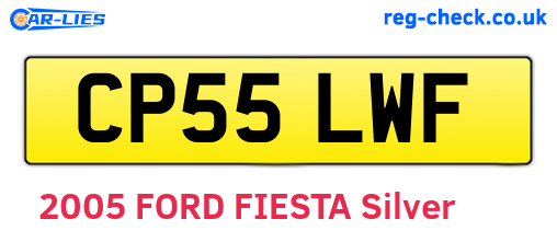 CP55LWF are the vehicle registration plates.