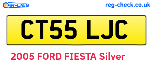 CT55LJC are the vehicle registration plates.