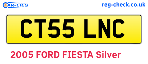 CT55LNC are the vehicle registration plates.