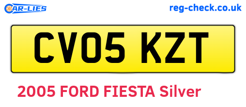 CV05KZT are the vehicle registration plates.