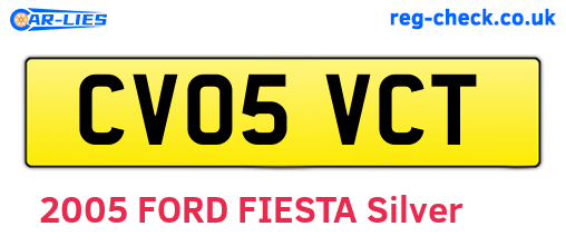 CV05VCT are the vehicle registration plates.
