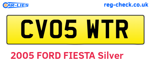 CV05WTR are the vehicle registration plates.