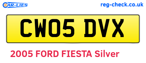 CW05DVX are the vehicle registration plates.