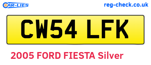 CW54LFK are the vehicle registration plates.