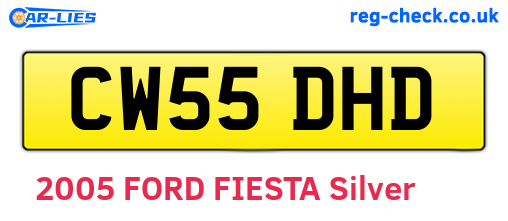CW55DHD are the vehicle registration plates.