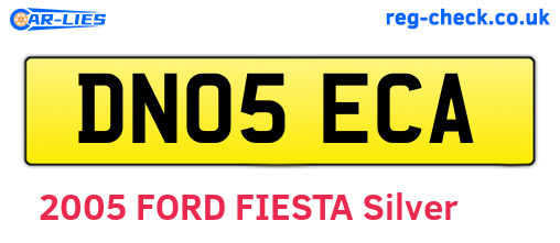 DN05ECA are the vehicle registration plates.