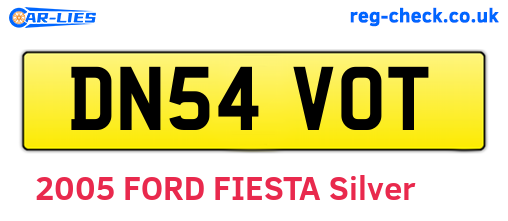 DN54VOT are the vehicle registration plates.