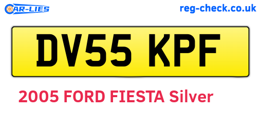 DV55KPF are the vehicle registration plates.