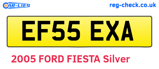 EF55EXA are the vehicle registration plates.