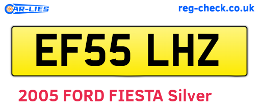 EF55LHZ are the vehicle registration plates.
