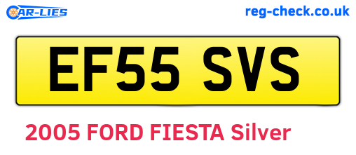 EF55SVS are the vehicle registration plates.