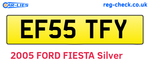 EF55TFY are the vehicle registration plates.