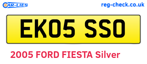 EK05SSO are the vehicle registration plates.