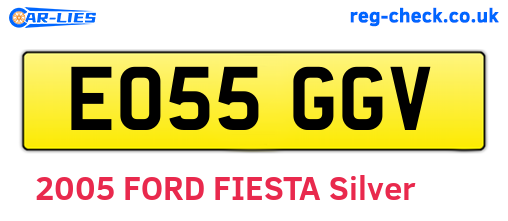 EO55GGV are the vehicle registration plates.