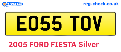 EO55TOV are the vehicle registration plates.