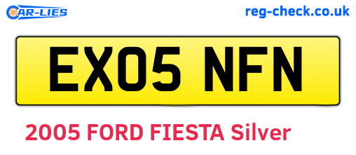 EX05NFN are the vehicle registration plates.