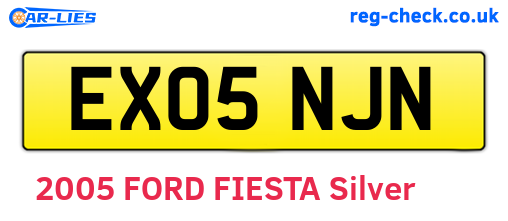 EX05NJN are the vehicle registration plates.