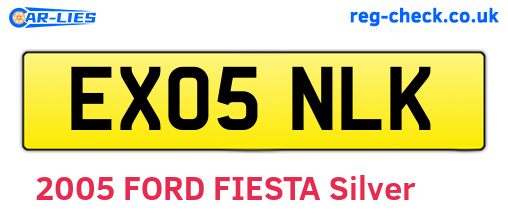 EX05NLK are the vehicle registration plates.