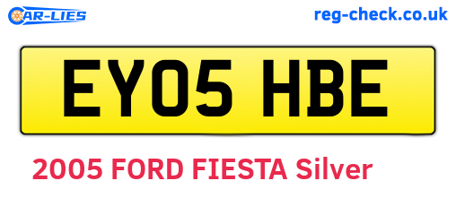 EY05HBE are the vehicle registration plates.