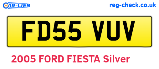 FD55VUV are the vehicle registration plates.
