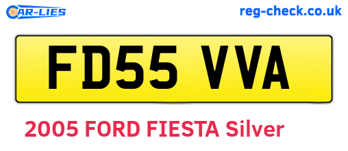 FD55VVA are the vehicle registration plates.