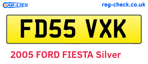 FD55VXK are the vehicle registration plates.
