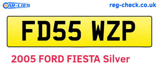 FD55WZP are the vehicle registration plates.