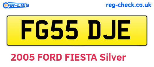 FG55DJE are the vehicle registration plates.