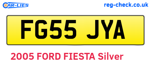FG55JYA are the vehicle registration plates.