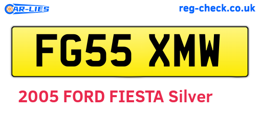 FG55XMW are the vehicle registration plates.