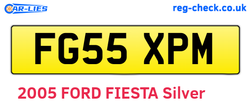 FG55XPM are the vehicle registration plates.