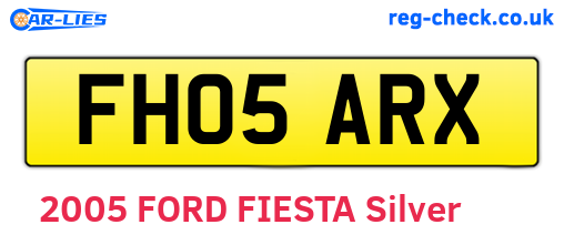 FH05ARX are the vehicle registration plates.