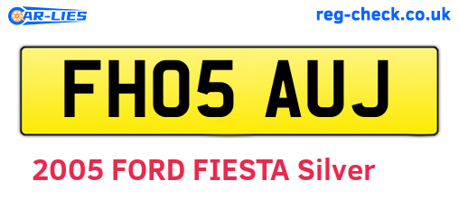 FH05AUJ are the vehicle registration plates.