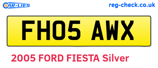 FH05AWX are the vehicle registration plates.