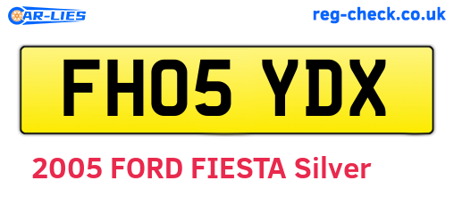 FH05YDX are the vehicle registration plates.