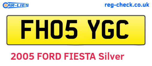 FH05YGC are the vehicle registration plates.