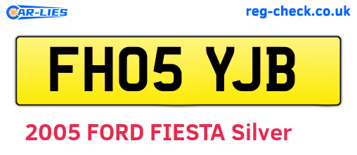 FH05YJB are the vehicle registration plates.