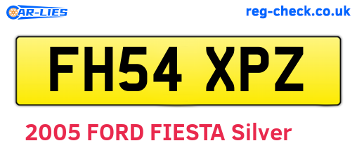 FH54XPZ are the vehicle registration plates.