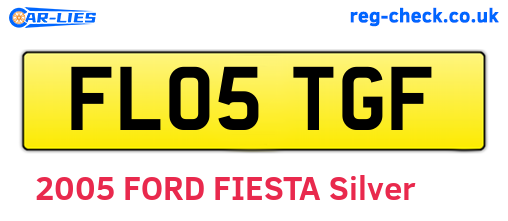 FL05TGF are the vehicle registration plates.