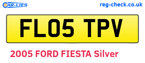 FL05TPV are the vehicle registration plates.