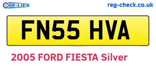 FN55HVA are the vehicle registration plates.