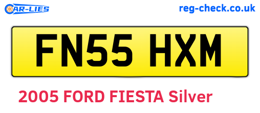 FN55HXM are the vehicle registration plates.