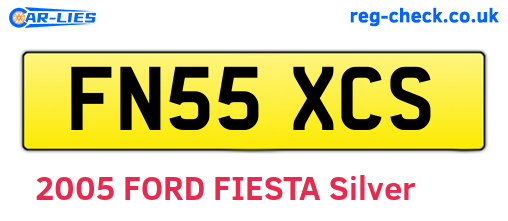 FN55XCS are the vehicle registration plates.